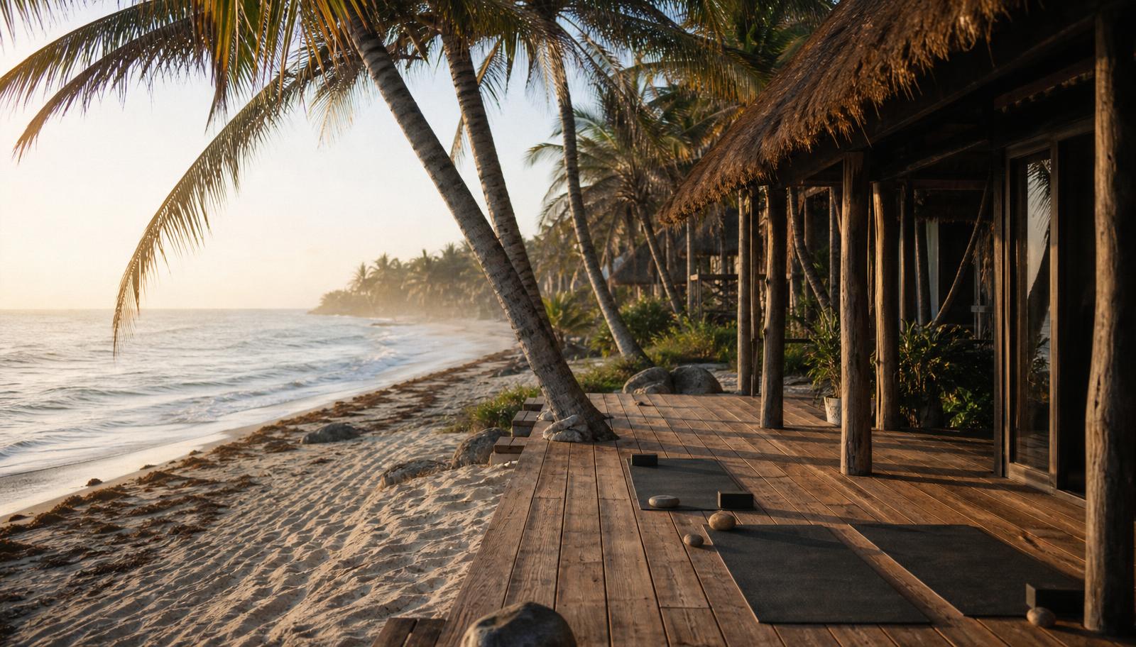 Boxcamp Mexiko — Strand am Golf von Mexiko und Cenote-Lagune